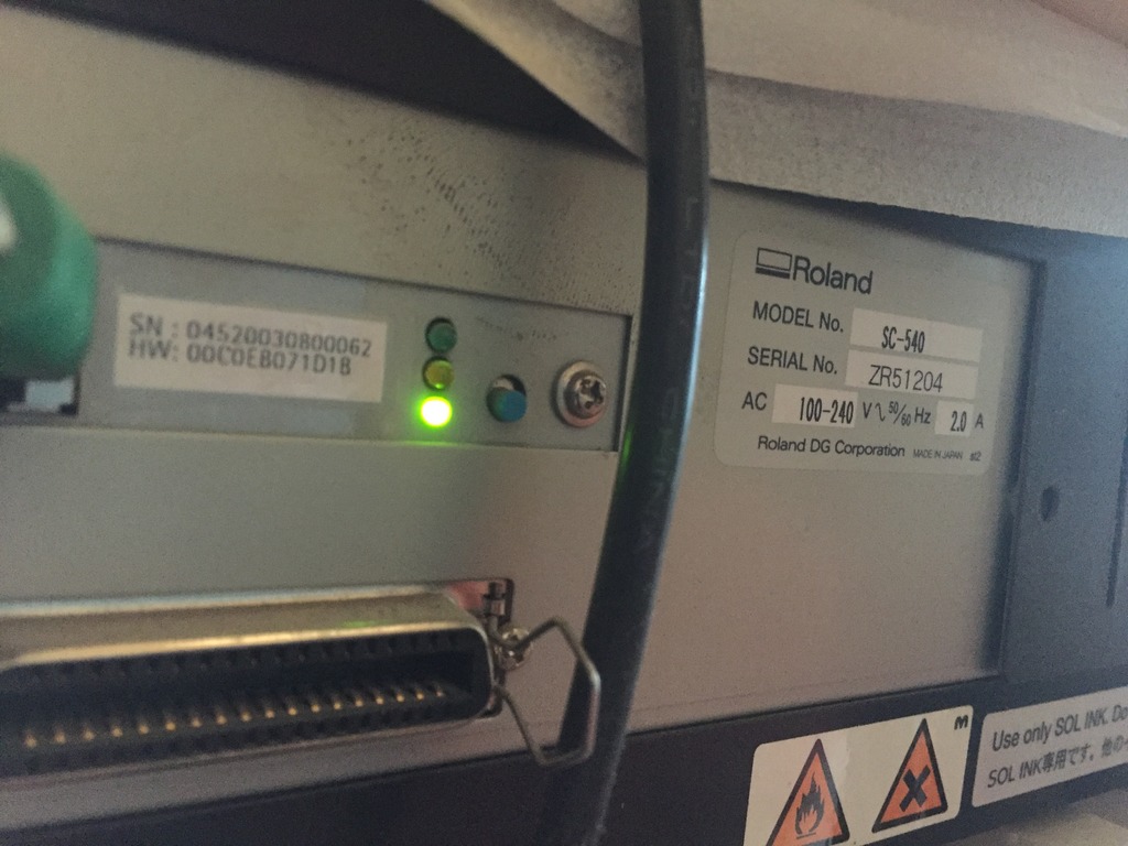 ROLAND SC540 ECOSOLVENT STAMPA E TAGLIO in vendita - foto 7