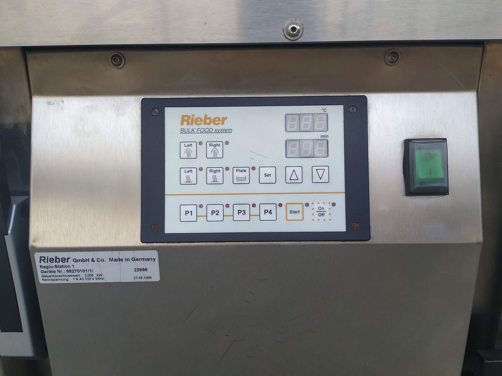 Carrello riscaldato scalda vivande piatti espositore self service Rieber RST-1-230V 88270101 in vendita - foto 4