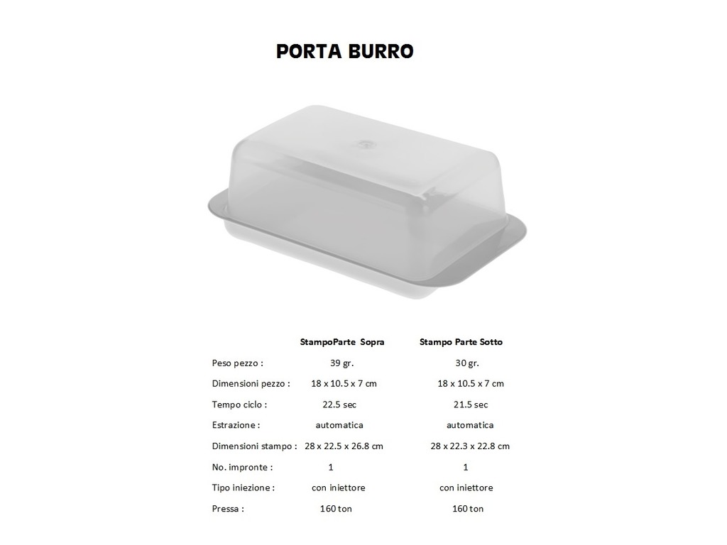 Stampi plastica in vendita