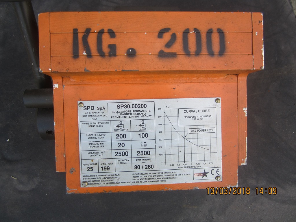 Sollevatore MAGNETICO SPD da 200kg in vendita - foto 3