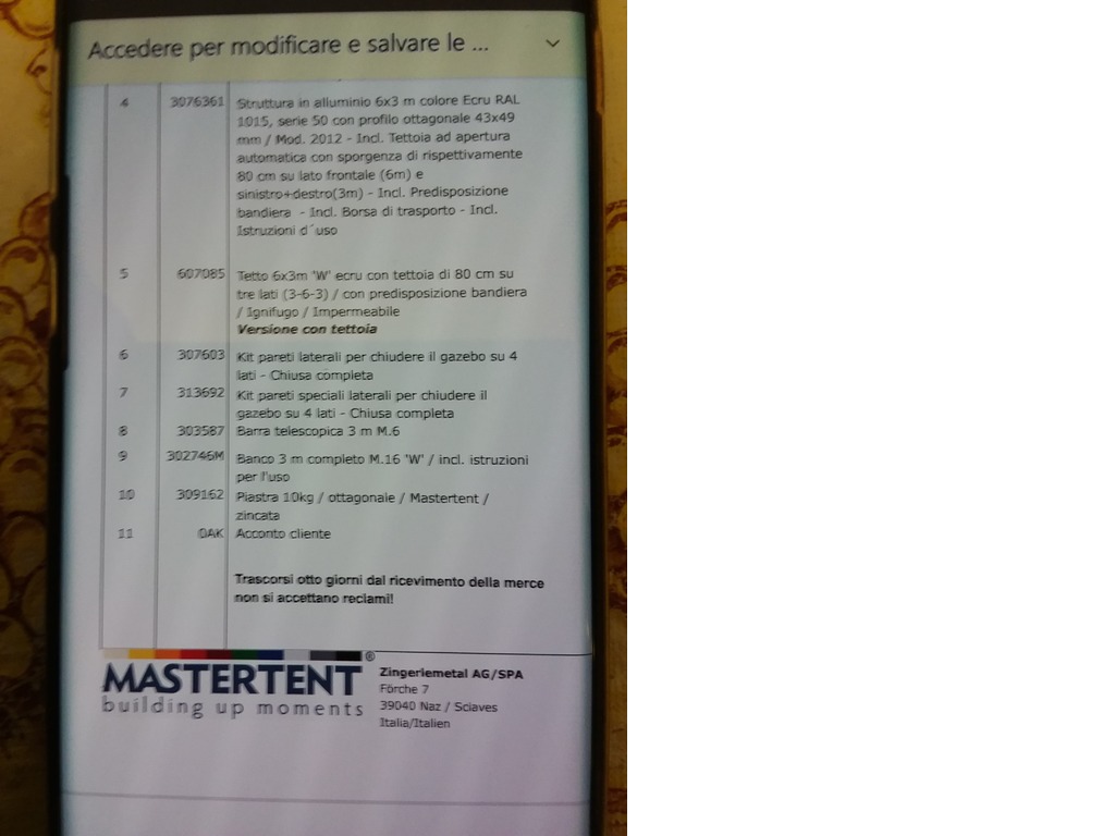 GAZEBO MASTERTENT in vendita - foto 4
