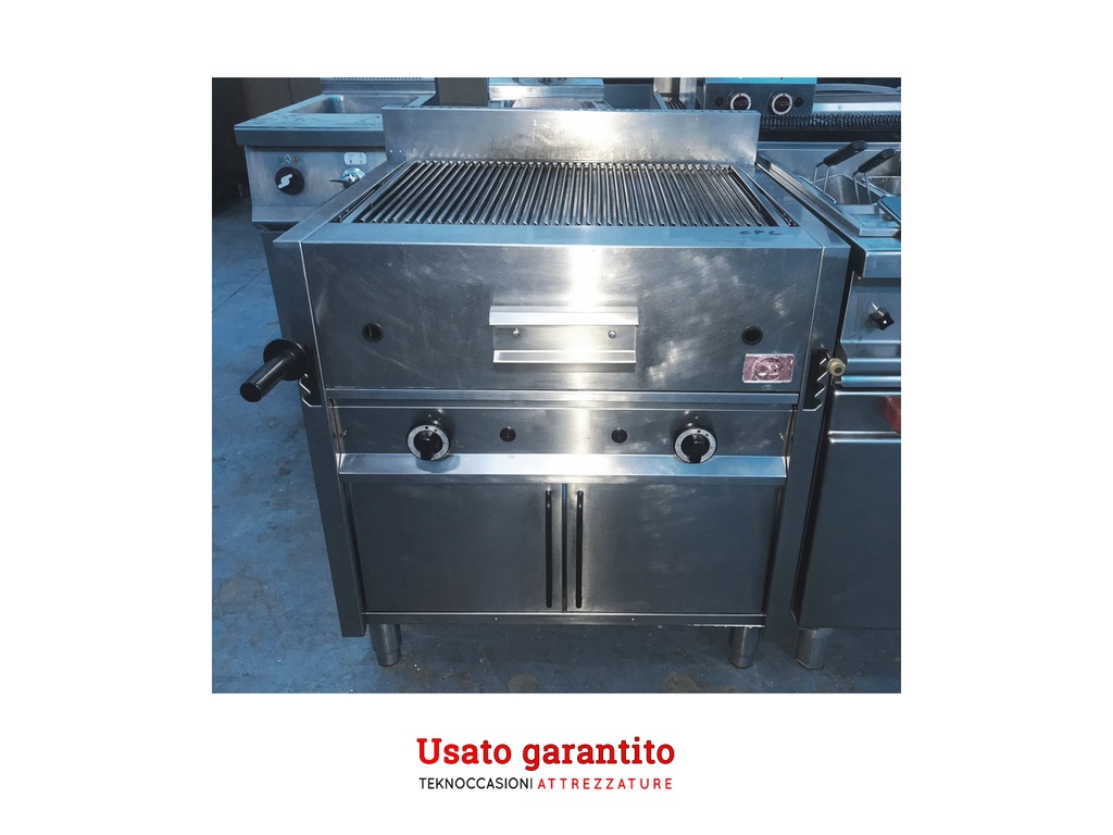 Griglia a pietra lavica doppia - a gas in vendita - foto 3