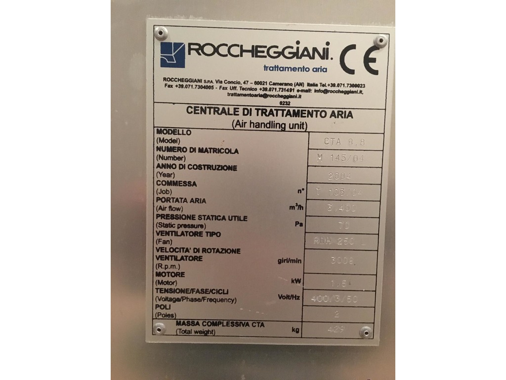 centrale trattamento aria in vendita - foto 1