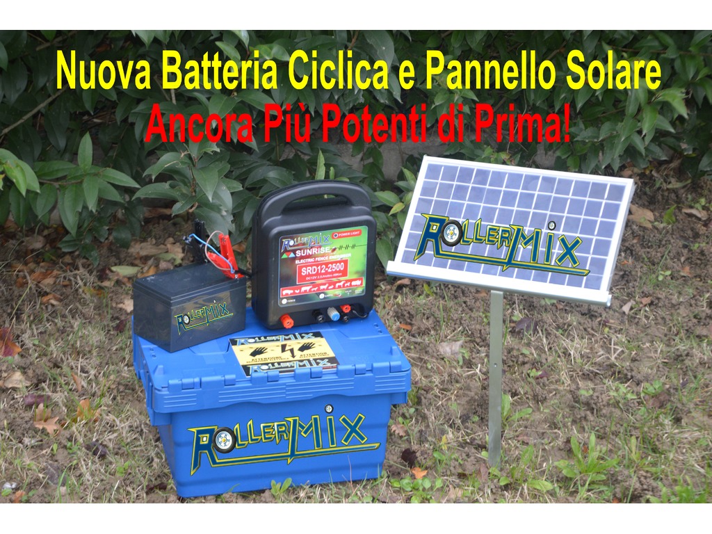 -ELETTRIFICATORE PER RECINTI ELETTRICI PER ANIMALI CON NUOVA BATTERIA CICLICA E PANNELLO SOLARE... in vendita - foto 1