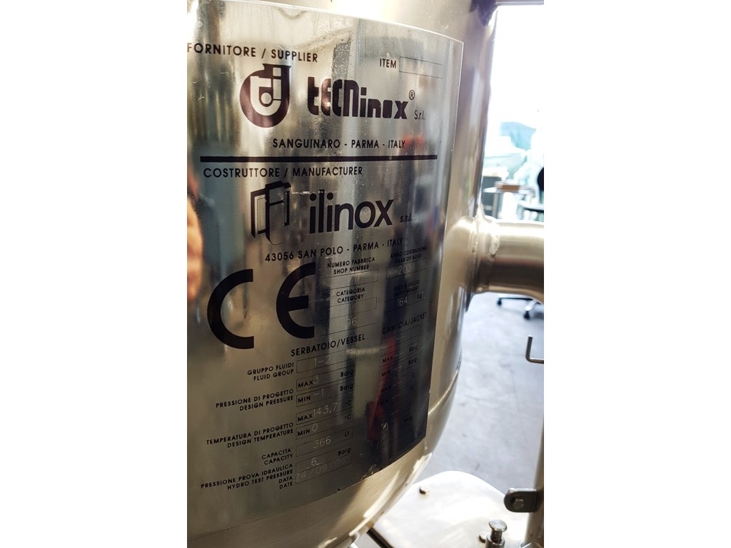 DISSOLUTORE CARRELLATO (senza motore magnetico) TECNINOX 366 LT (COD. MF-PR-SER-161) in vendita - foto 2