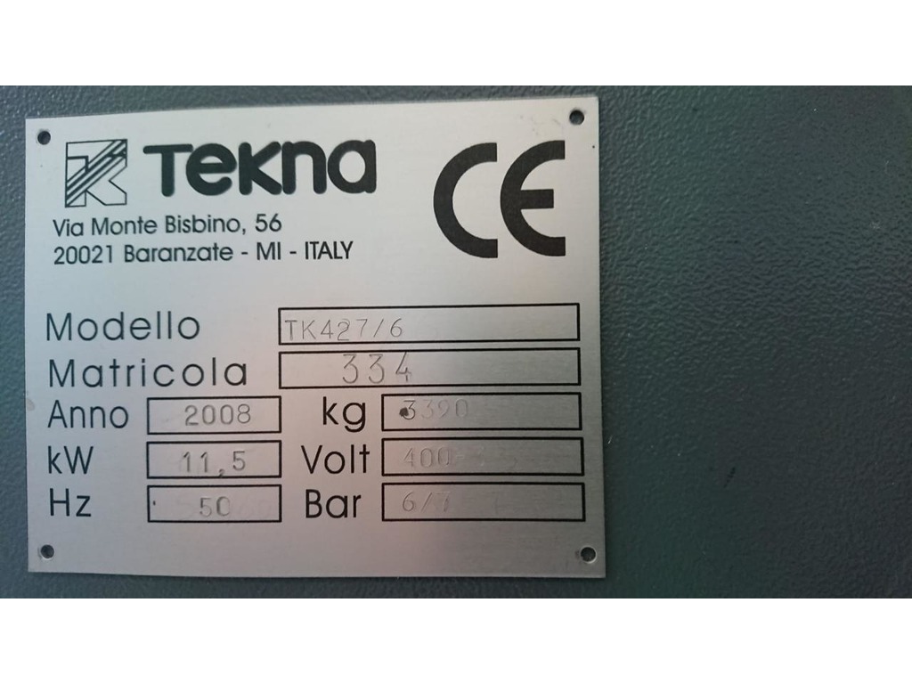 CENTRO DI LAVORO TECNA TK 427/6 + TRONCATRICE in vendita - foto 3