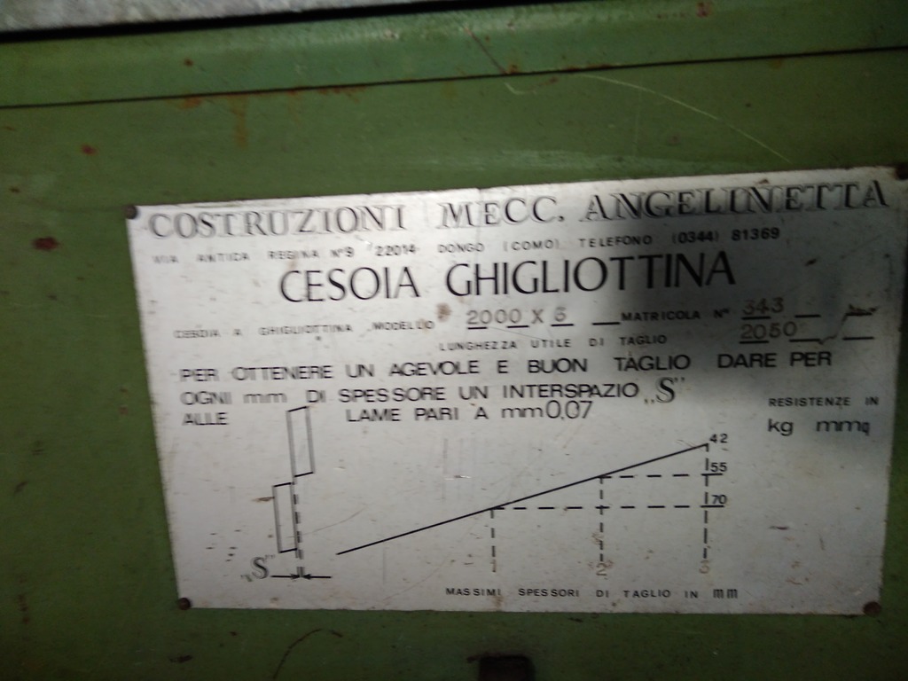 cesoia ghigliottina 2m in vendita - foto 1