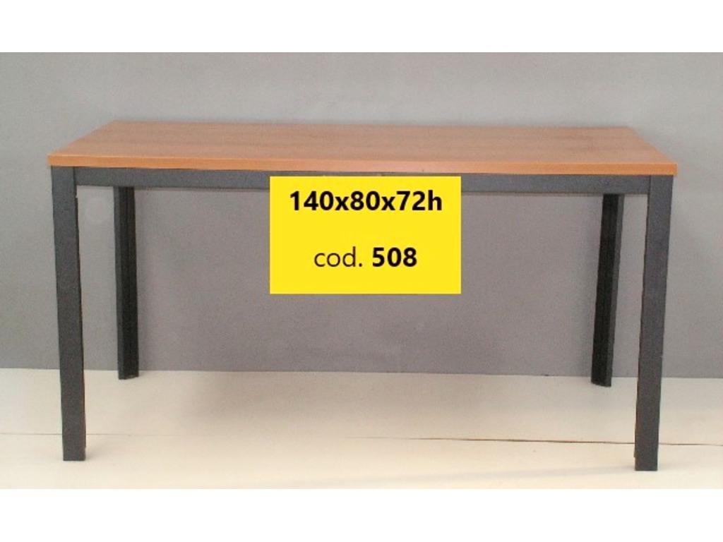 TAVOLO IN ACCIAIO CON PIANO LAMINATO in vendita - foto 1