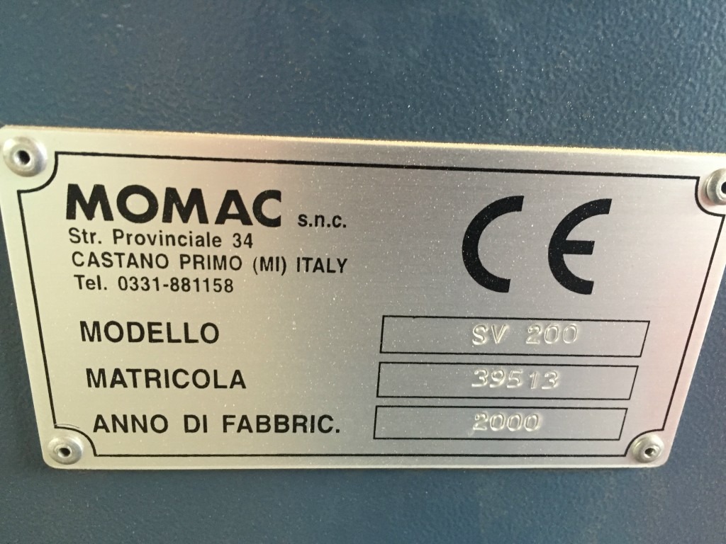 TORNIO PARALLELO MOMAC MOD. SV 200 in vendita - foto 4