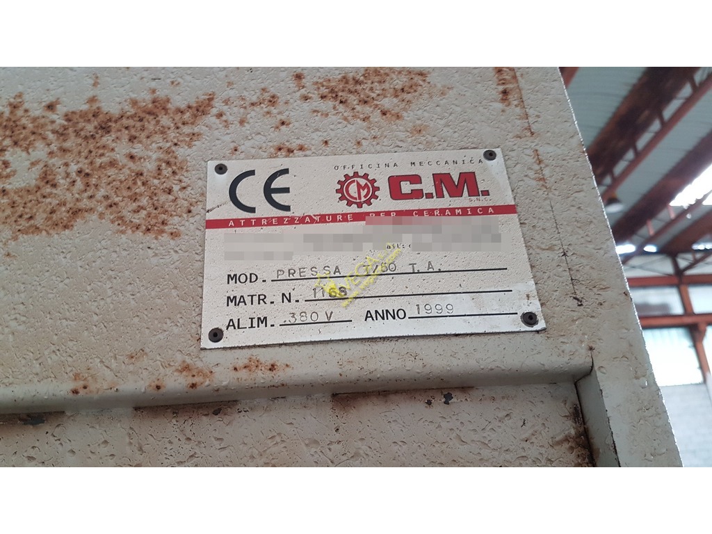 Pressa idraulica per stampi in gesso apribili  mod. T / 50 T.A. in vendita - foto 6