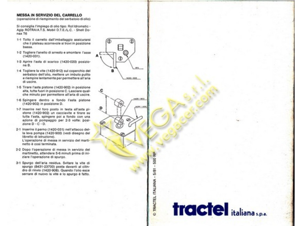 Sollevatore stampi idraulico TELEMACO mod TL 200 in vendita - foto 2