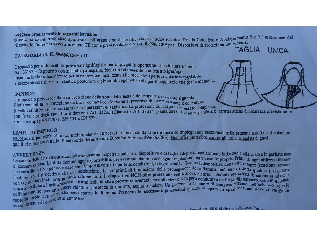 Cappuccio di protezione per saldatura in vendita - foto 3