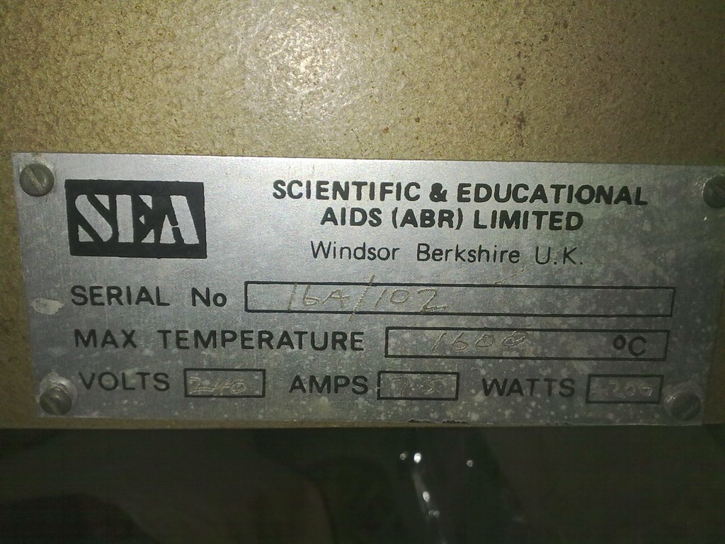 Forno elettrico da laboratorio SEA ad Alta Temperatura 1600°C in vendita - foto 10