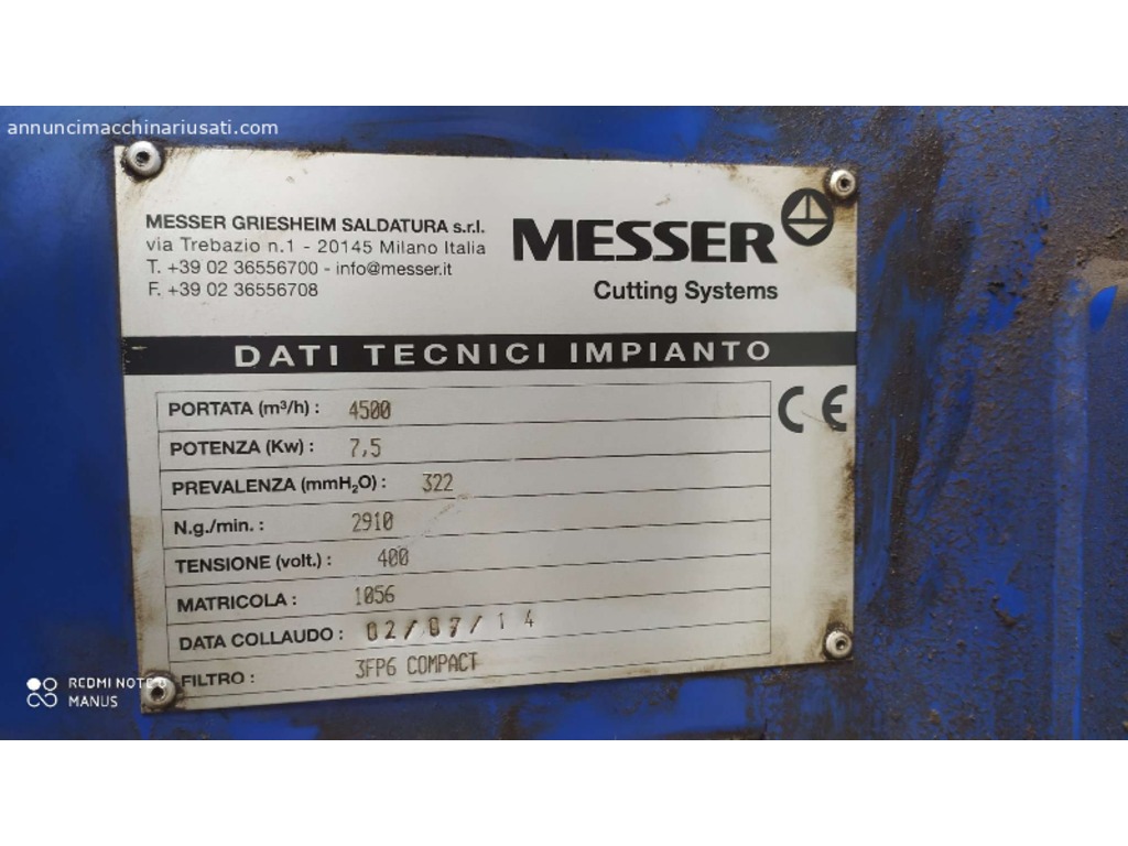 TAGLIO PLASMA Messer Metal Master 4020 + Hi Focus 161 i in vendita - foto 2