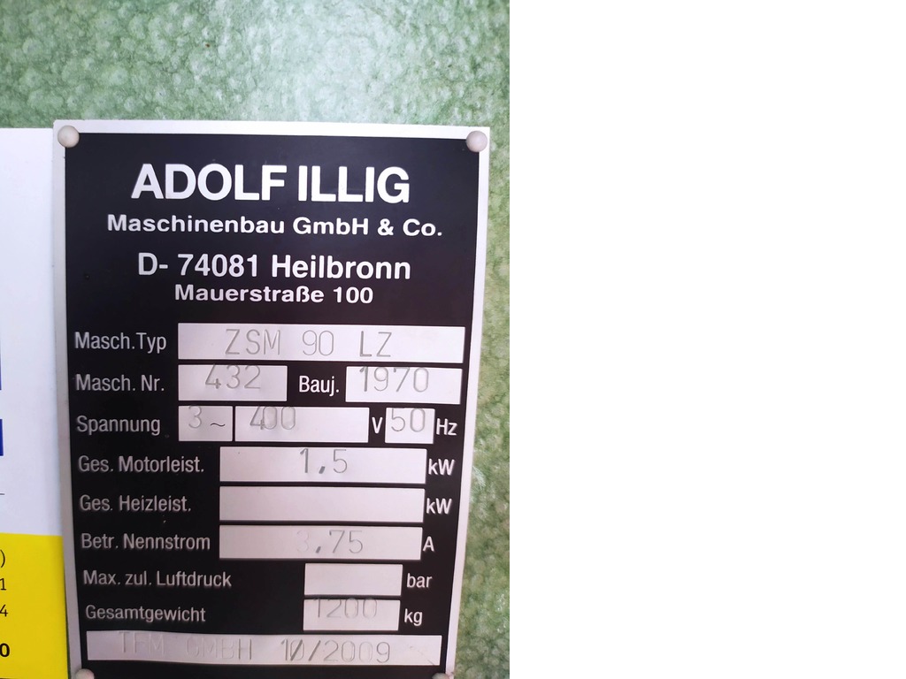 Fustellatrice ILLIG  950 x 950 in vendita - foto 2