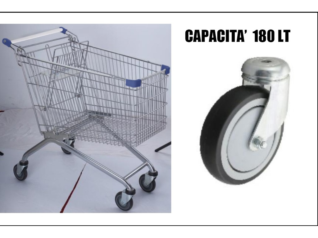 CARRELLO PER SUPERMERCATO IN ACCIAIO ZINCATO - NUOVI in vendita - foto 2