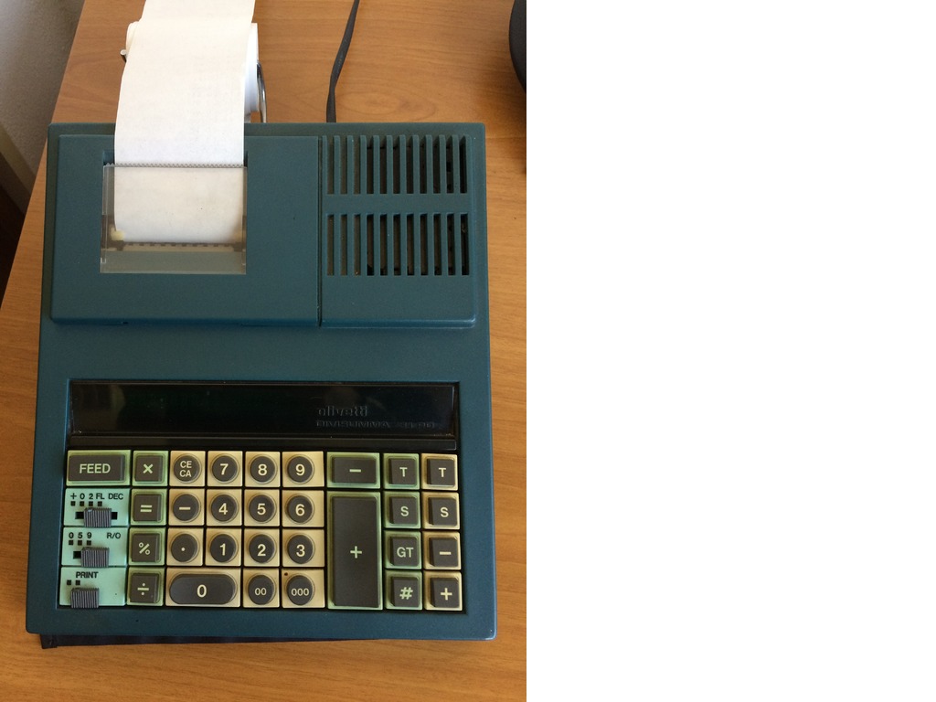 CALCOLATRICE VINTAGE OLIVETTI DIVISUMMA 31 PD in vendita - foto 1