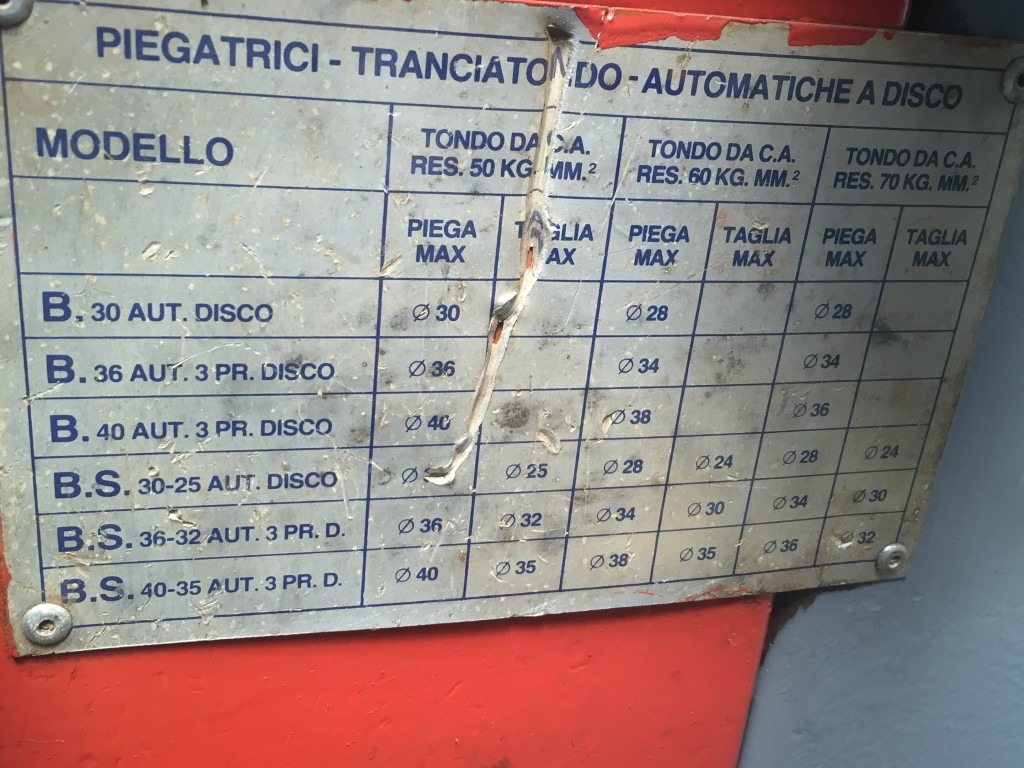 CURVATRICE – TRANCIATRICE PER EDILIZIA in vendita - foto 3