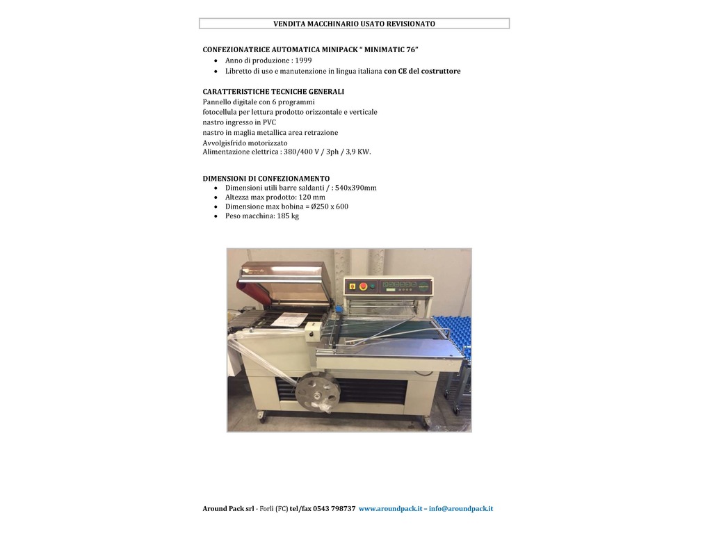 MINIMATIC 76 AUTOMATICA in vendita - foto 2