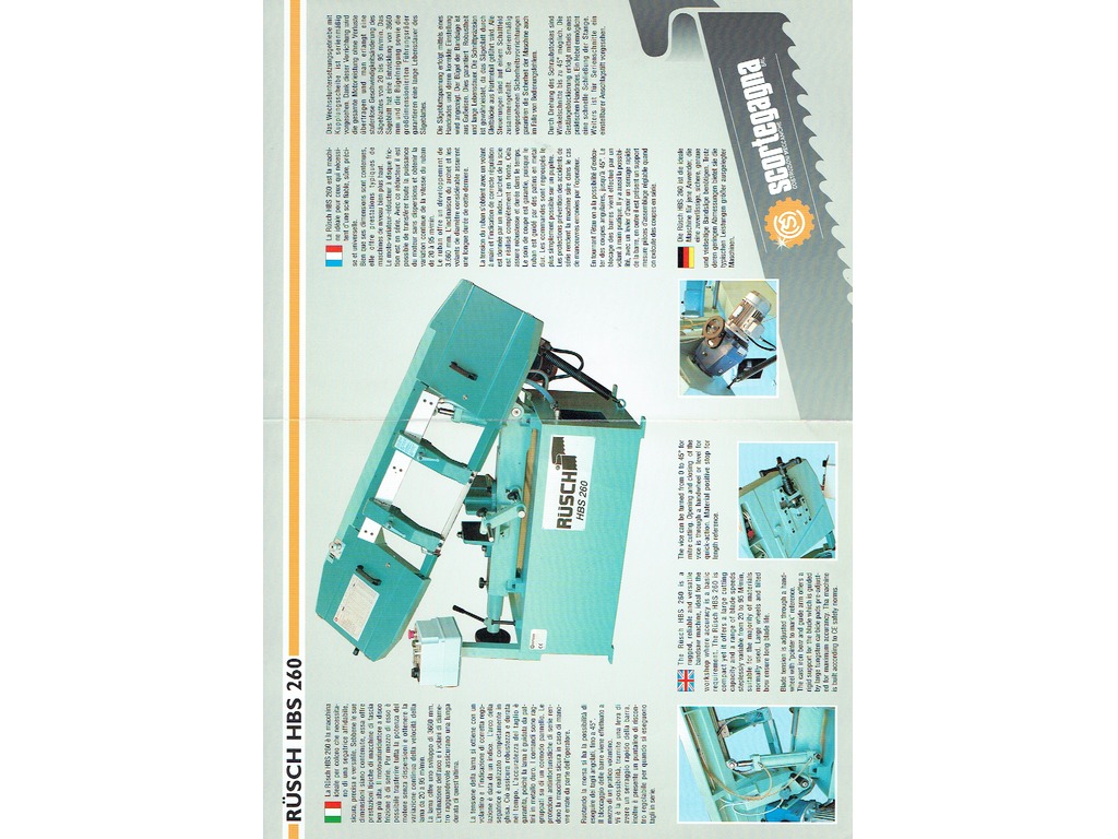 Segatrice a nastro RUSCH HBS 260 SCORTEGAGNA in vendita - foto 1