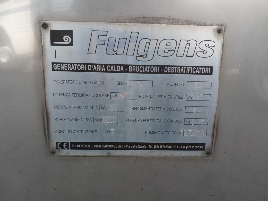 Bruciatori Riscaldatori a Gas Fulgens serie g70 in vendita - foto 1